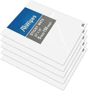 AAwipes Sticky Mat Tacky Pads Adhesive 24" x 36" 5 Packs, 30 Sheets/Packs, 150 Sheets Total White Cleanroom Floor Mats Remove Dirt for Laboratory Construction Hospital Shoes