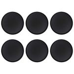 Argon Tableware Round Non-Slip Serving Trays - 40cm - Black - Pack of 6