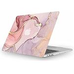 Fancity Compatible with MacBook Air 13 Inch Case 2020 2021, Model A2337(M1) A2179 A1932 with Touch ID Hard Plastic Cover Anti-Scratch Protective Case for New Mac Air 13.3 inch 2018-2021, Marble Pink