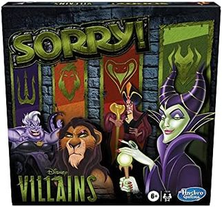 Hasbro Gaming Sorry! Board Game: Disney Villains Edition Kids Game, Family Games for Ages 6 and Up (Amazon Exclusive)