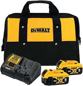 DEWALT 20V MAX Battery Charging Kit, Includes 2 Batteries, 5Ah, Includes Small Storage Bag (DCB205-2CK)