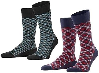Falke, Mens, Smart Check 2-Pack Crew Cut, Sortiment, 6.5-9