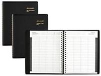 AT-A-GLANCE Daily Appointment Book 2016, Eight Person Group Planner, 8-1/2 x 10-7/8 Inches, Black, 2 Book Set (70-212-76)