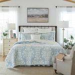 Laura Ashley Rowland Blue Quilt Set, King