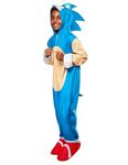 Rubie's 641276S Sonic The Hedgehog Jumpsuit Kids Costume, Boys, Girls, Multicolour, 3-5 Years