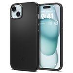 Spigen Case for iPhone 15 Case: Thin Fit [Anti-Scratch], [Shopckproof] Slim and Lightweight for Apple iPhone 15 Case - Black