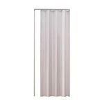 Folding Door Magnetic Catch PVC Concertina Accordion Door Gloss 84x203cm 6mm Thick (White)