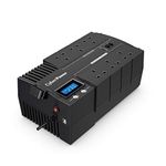 Cyberpower BR700ELCD-UK Line-Interactive UPS 700VA/420W AVR GreenPower Energy Saving Technology LCD USB UK Outlet type