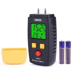 Wood Moisture Meter, LONVOX Pin-type Digital Moisture Detector with Backlit LCD Display, Handheld Moisture Meter for Lumber, Firewood, Drywall, Walls, Masonry, Water Damage, Floor, Carton, Woodworking