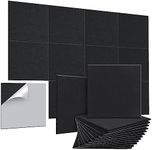 Acoustic Panels, AGPTEK 12 Packs Self-adhesive Acoustic Panels Soundproof Wall Panels, 30 X 30 X 0.9cm Soundproof Foam Panels High Density, Great for Home Studio, Office and Home Studio