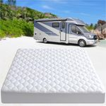 Lunsing RV Short Queen Mattress Protector, Soft Breathable Waterproof RV Queen Size Mattress Pad Cover, 6-18 inches Deep Pocket, White