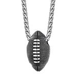 Stainless Steel Soccer Pendant American Football Necklaces Men Rugby Ball Sport Necklace Ball Game Lover Fan Jewelry Gift Cool Football Necklace