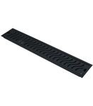 InBath Black Wave Shower Drain Channel with Collar| 24x4 Inches Shower Drainer| Floor Drain|Stainless Steel 304 Grade| Side Hole Type