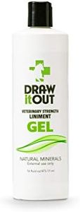 Draw It Out Liniment Gel - Veterinary Strength - Odorless and Colorless - Pain Relief Topical Analgesic Horse Cream for Joint and Muscle Pain - Natural Mineral - 16 oz
