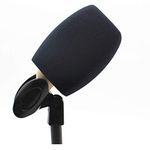 Foam Mic Cover Handheld Microphone Windscreen Large Foam Windshields Pop Filters for Handheld Microphone Interview Microphones (Black)