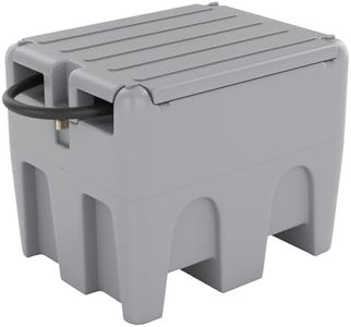 Garvee 48 Gallon Portable Diesel Fuel Tank with 12V Electric Transfer Pump, High Flow Rate 10 GPM, Durable Diesel Transfer Tank with 13ft Hose & Auto Nozzle for Easy Diesel Transportation,Gray