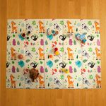 KandyToys 1.98x 1.48m Folding Wildlife Mat | Thick Padded XPE Baby Crawl Mat | Waterproof | Safe