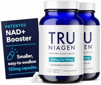 TRU NIAGEN Patented NAD+ Supplement, 60 300mg Servings | Nicotinamide Riboside (NR) Take 2 Daily | 2 Bottles