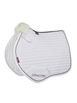 LeMieux Junior Pro General Purpose/Jump Square Saddle Pad - English Saddle Pads for Horses - Equestrian Riding Equipment and Accessories - (White - Small)