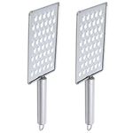 uxcell Cheese Grater - Food Graters for Kitchen Stainless Steel - Vegetable Lemon Grater Flat Grater Fruit Grater, 2pcs