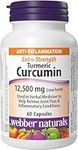 Webber Naturals Turmeric Curcumin Extra Strength, 12,500 mg of Raw Herb, 60 Capsules, Digestion, Joint and Antioxidant Support