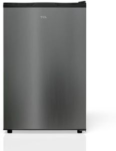 TCL 4.5 Cu Ft Compact Single Door Refrigerator in Silver, Small Mini Fridge Without Freezer for Bedroom, Dorm, Office, Kitchen