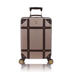 SwissGear Vintage Trunk Hardside Expandable Luggage with Spinner Wheels, Blush/Brown, 2-Piece Set (19/26)