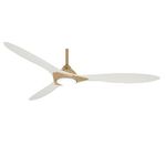 MINKA-AIRE F868L-SBR/WHF Sleek 60 Inch Smart Ceiling Fan with DC Motor and LED Light in Soft Brass Finish and Flat White Blades Compatible with Alexa, Nest, Ecobee, Google Home and iOS/Android App