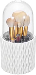MumdoYAL Organizador de Maquillaje,Makeup Organizer,Almacenaje Maquillaje,almacenamiento giratorio de 360°, adecuado para tocadores, dormitorios y baños (con tapa)