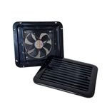 Marvix 12V Extractor Air Vent Side Ventilation Fan Black Electric Exhaust 205 x 185mm For Caravan, Motorhome, Campervan