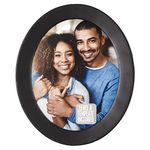 Malden International Designs 2163-80 Classic Oval Black Wood Picture Frame, 8x10, Black