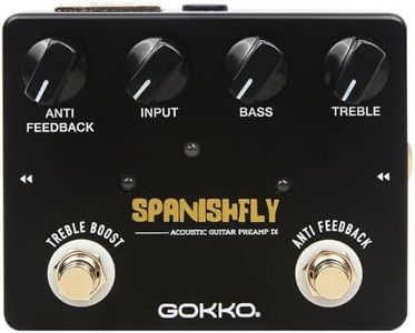 GOKKO Acoustic Pedal SPANISHFLY GK-32 - Preamp & DI Box for Acoustic Guitars with Anti - Feedback and Treble Boost Features