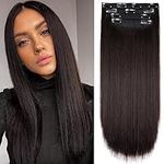 Straight Hair Extensions Long Dark 