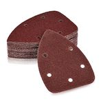 KingBra 40 Grit Mouse Detail Sander Sandpaper 5 Holes Sander Pads Hook and Loop Sanding Sheets, Pack of 30