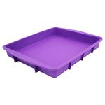 11 x 9.5 Inch Silicone Cake Pan Silicone Bake Pans Rectangle Silicone Bakeware Bread Bake Pan Mold, Easy Demoulding, European-Grade Silicone, BPA Free, Dishwasher, Refrigerator, Oven, Microwave Safe