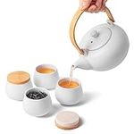 20oz Ceramic Teapot with 4 Teacup, 