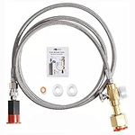 Soda Adapter Hose Kit with 60in Stainless Steel Hose Pressure Gauge and Exhaust Valve,CGA320 to TR21-4 for Soda Maker CO2 Tank Cylinder Direct Adapter