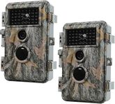 Folgtek 2 Pack 24MP 1296P Trail Camera Wildlife Cam with Night Vision Motion Activated, IP66 Waterproof Password Protected Short Trigger Time, 2.4" LED Screen for Outdoor Hunting