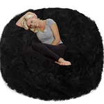 Chill Sack Bean Bag Chair: Giant 6' Memory Foam Furniture Bean Bag - Big Sofa Plush Faux Fur Cover