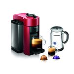 Nespresso A+GCC1-US-RE-NE VertuoLine Evoluo Coffee & Espresso Maker with Aeroccino Plus Milk Frother, Red
