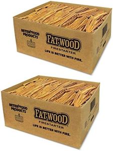 Better Wood Products 2 Pack Fatwood Fire Starter Sticks, Fireplace & Campfires, 50 Lbs