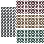 AOKLIT 200 Piece Abrasive Wheels Set - 1-Inch Wide Polishing Buffing Wheels with Various Grit & 1/8-Inch Shank, Multi-Purpose Abrasive Polishing Buffing Wheel Kit for Rust Removal