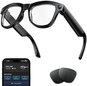 AXIACO AI Smart Glasses with Camera, 4K Video Recording Glasses & 8MP Photo Capture, Open-Ear Bluetooth Audio Sunglasses, Real-Time Voice Translation, AI Assistant & Object Recognition for Travel Vlog