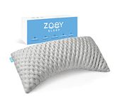 Zoey Sleep Adjustable Memory Foam King Size Bed Pillows for Sleeping - Side, Back or Stomach Sleeper Pillow for Neck and Shoulder Pain - Soft Plush Machine Washable Pillow Cover