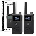 Walkie Talkies for Adults Long Range, HAKPNEW 2 Way Radio 2 Pack with 8 Channels, LED Flashlight, VOX Function for Outdoor Hiking Camping Climbing – Black