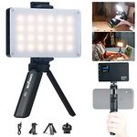 VILTROX CRI 95+ LED Video Light, Portable On Camera Pocket Photo Light for DSLR Camera Camcorder with Mini Tripod & Phone Holder, 2500-8500K Dimmable Small Panel Lights w Built-in Battery LCD Display