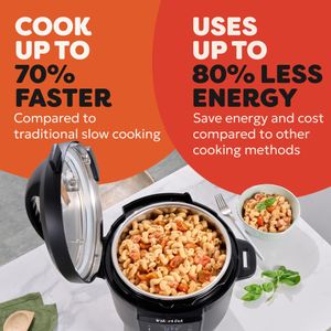 Instant Pot 5.7L 7-in-1 Electric Multicooker – Stainless Steel, Black