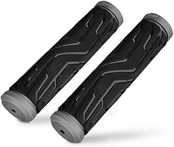 FITTOO Bike Grip, Hand Grip, Bicycle Handle Bar Grips with TPR Non-Slip for BMX, Mountain, MTB, Folding Bike - Comfortable & Safe (Grey/Black)