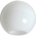 12 Inch White Acrylic Lamp Post Globe with 5.25 Inch Opening