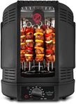 NutriChef Vertical Countertop Rotisserie Oven Roaster, Rotating Shawarma And Kebab Machine with Skewer and Rack, Basket Tower, Roasting Rack, Poultry Tower, Drip Tray, For Meat Chicken Turkey Lamb